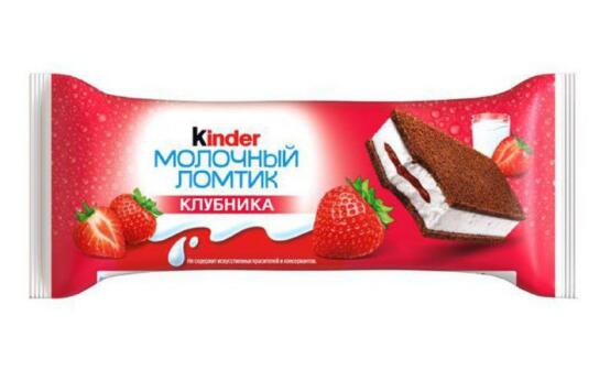 Kinder молочный ломтик с клубникой появился в РоссииЦена дес…